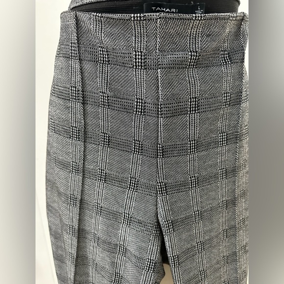 Stretchy Plaid Tahari Pants - Picture 2 of 6